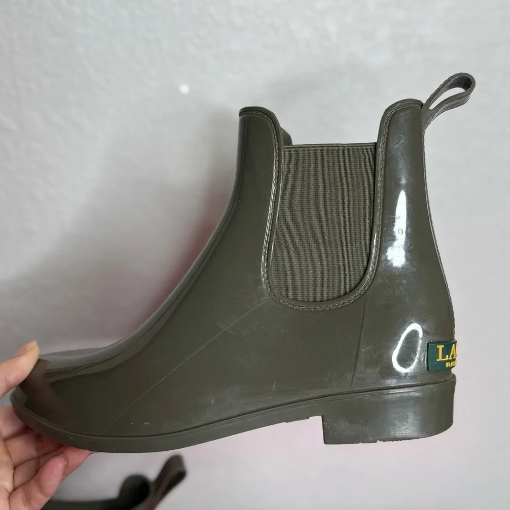 RALPH LAUREN 💚 Women’s Ankle Pull-On Classic Rain Boots (Size 7)